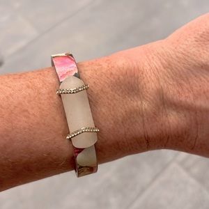 KEEP Collective floral keeper and rose quartz charm